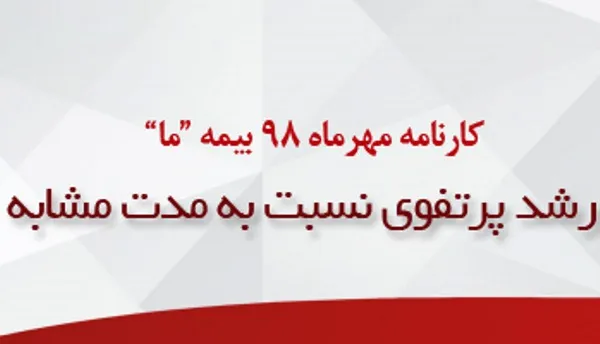 کارنامه مهر ماه ۹۸ بیمه «ما»