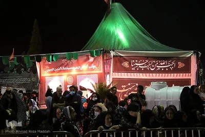 حسینیه ایران؛ مراسم عزاداری شب عاشورای حسینی در سیدعلاءالدین حسین(ع)‎‎
