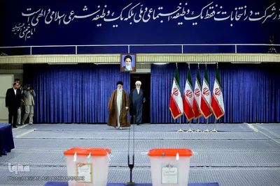 حضور حضرت آیت الله خامنه ای، رهبر معظم انقلاب پای صندوق اخذ رای