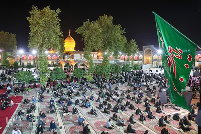 عزاداری شب عاشورای حسینی در حرم مطهر شاهچراغ(ع)
