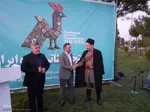 آیین اهتزاز پرچم جشنواره ملی تئاتر کوتاه ارسباران در اهر
