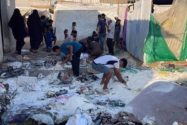 Gaza Genocide: Israeli Drones Bomb Tents of Displaced Palestinians in Hospital, Kill 5