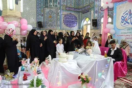 مراسم عقد یک زوج جوان در مسجد رضوان اهواز