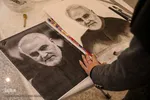 نقاشی چهره سردار سلیمانی در همدان‎‎