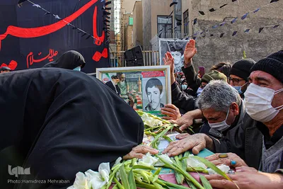 مراسم خاکسپاری و تشیع پیکر شهید «حسین فغانی»