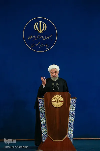 حجت‌الاسلام والمسلمین حسن روحانی، رئیس جمهور اسلامی ایران در مراسم بزرگداشت سالروز تأسیس جهاددانشگاهی