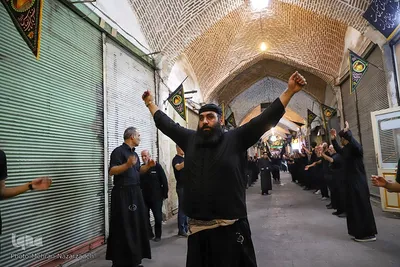 عزاداری سوم شهادت امام حسین(ع) در بازار تبریز‎
