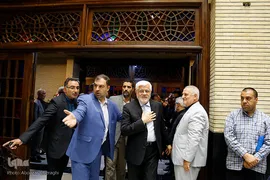 محمدرضا عارف در مراسم ترحیم عباس دوزدوزانی