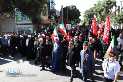 مراسم پیاده‌روی جاماندگان اربعین حسینی در شهرستان اهر