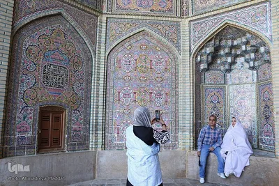 گردشگران نوروزی در مسجد نصیرالملک‎‎