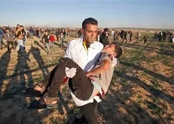 75 Palestiniens blessés au cours de la marche du grand retour