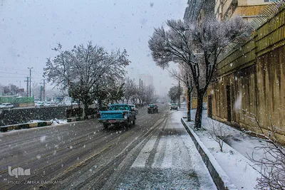 بارش برف در اراک