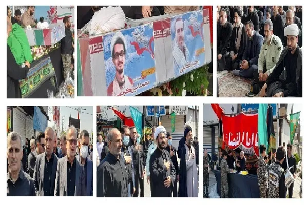 تشییع پیکر مطهر شهدای مدافع حرم در محمودآباد