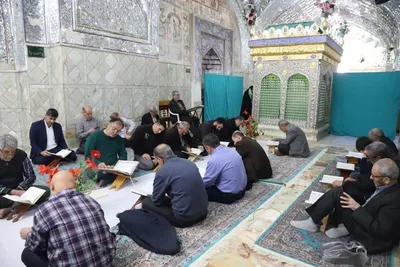 ترتیل‌خوانی قرآن در آستان امام زاده سید حمزه(ع) تبریز