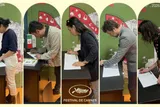 ابراز همدردی مدیر بازار کن و جمعی از مدیران سینمایی خارجی با کودکان میناب