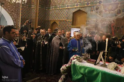 مراسم تشییع پیکر شهید مسیحی جنگ رمضان در اصفهان
