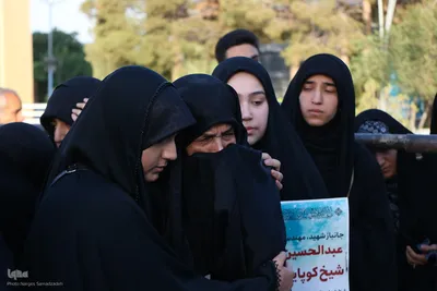 مراسم تشییع پیکر شهیدان مصطفی امینی و عبدالحسین شیخ‌کوپایی