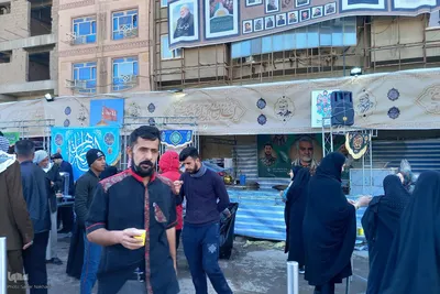 برپایی موکب‌های ایرانی در نجف به مناسبت سالگرد شهادت حاج قاسم سلیمانی و ابومهدی المهندس