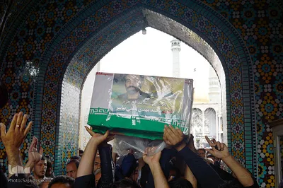 تشییع پیکر شهید مدافع حرم "مهدی لطفی نیاسر"در قم