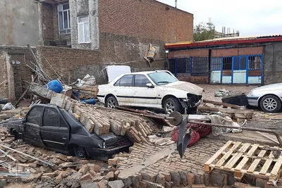خسارت سیل در شهرستان اهر‎