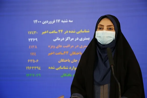 فوت ۱۷۴ بیمار کووید ۱۹ در شبانه روز گذشته/ شناسایی ۱۷۴۳۰ بیمار جدید