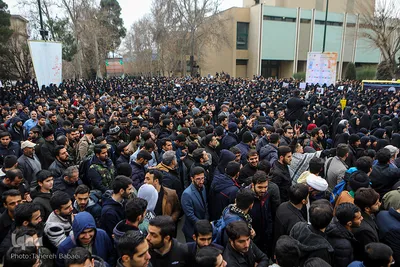 راهپیمایی دانشجویان دانشگاه های تهران در پی شهادت سردار قاسم سلیمانی
