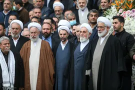 مراسم تشییع پیکر علی رازینی و محمد مقیسه