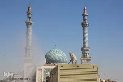 ضدعفونی کردن شهر قم توسط ارتش و سپاه