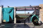 آيين سنتي سياه پوشان و برپايي خيمه عزاداري در آستانه ماه محرم - سمنان
