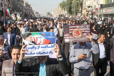 راهپیمایی مردم اهواز در حمایت از اقتدار و امنیت کشور 
