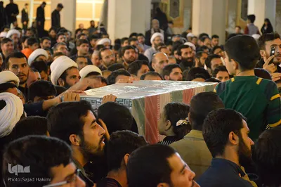 مراسم تشییع دو شهید گمنام در قم