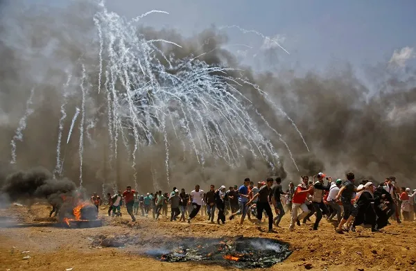 Palestinos marchan en Gaza para repudiar crímenes israelíes