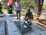 تجدید میثاق خبرنگاران و غبارروبی گلزار شهدای ملایر