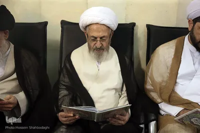 مراسم بزرگداشت آیت الله محمد آصف محسنی(ره) در شبستان امام خمینی (ره) حرم مطهر حضرت فاطمه معصومه سلام الله علیها