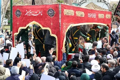 مراسم تشییع پیکر مطهر ۵ شهید اقتدار آذربایجان شرقی
