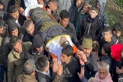 Tausende auf Beerdigungsprozession für zwei von israelischen Streitkräften getöteten Palästinensern in Dschenin