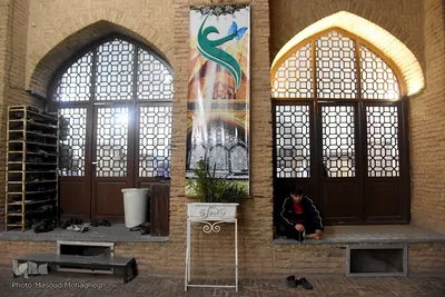 آیین معنوی اعتکاف در مسجد جامع سمنان