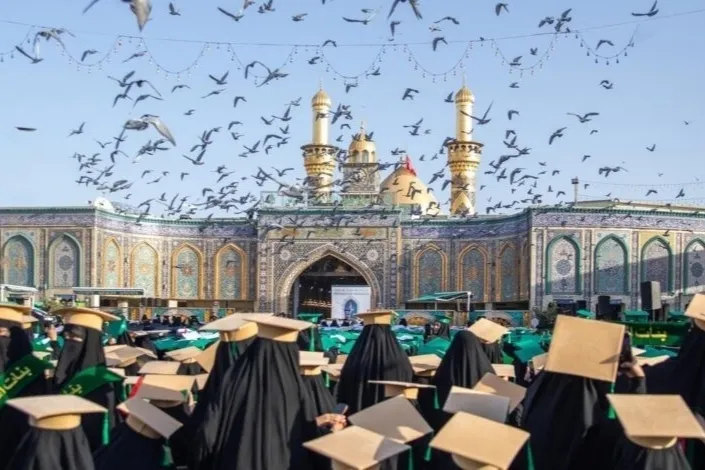 په کربلا معلی  او اسلامی هیوادونو او عراق پوهنتونو د انجونو د فارغ التحصیلانو جشن