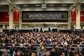 مراسم عزاداری دانشجویان به‌مناسبت اربعین حسینی(ع) در محضر رهبر انقلاب اسلامی