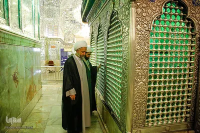 لحظه تحويل سال نو در حرم مطهر حضرت شاهچراغ