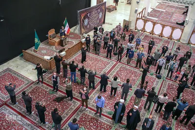 حرم شاهچراغ در سوگ باب‌الحوائج(ع)