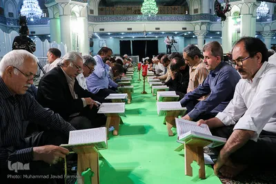 مراسم جزء خوانی قرآن کریم در حرم حضرت عبدالعظیم(ع)