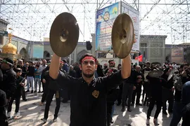 مراسم عزاداری عاشورای حسینی در حرم مطهر حضرت عبدالعظیم حسنی (ع)
