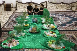 سینی‌گردانی در اهواز به یاد شهید نوجوان کربلا