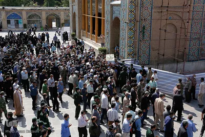 تشییع شهید بسیجی امیرحسین علیخانی در قزوین