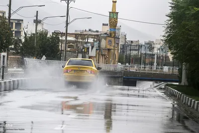 بارش باران پاییزی در شیراز