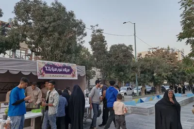 ایستگاه صلواتی به مناسبت ولادت امام حسن عسکری(ع) در ملایر‎