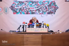 نصرت‌الله لطفی، قائم مقام شورای هماهنگی تبلیغات اسلامی در نشست خبری ستاد چهلمین سالگرد پیروزی انقلاب اسلامی