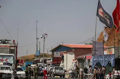 تردد زائران اربعین حسینی از پایانه مرزی تمرچین پیرانشهر