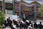 دسته عزاداری طلاب و روحانيون شیرازی در سومين روز شهادت امام حسین(ع)